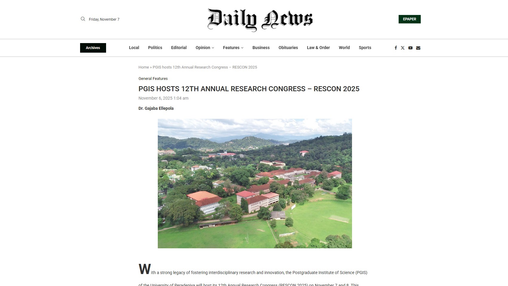 The Daily Newspaper - RESCON 2025 Coverage